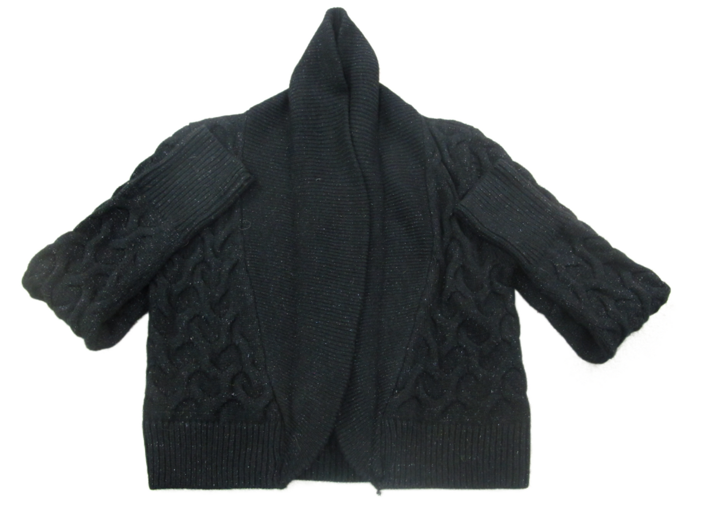 White House Black Market Womens Cardigan Sweater Long Sleeves Black Size Large