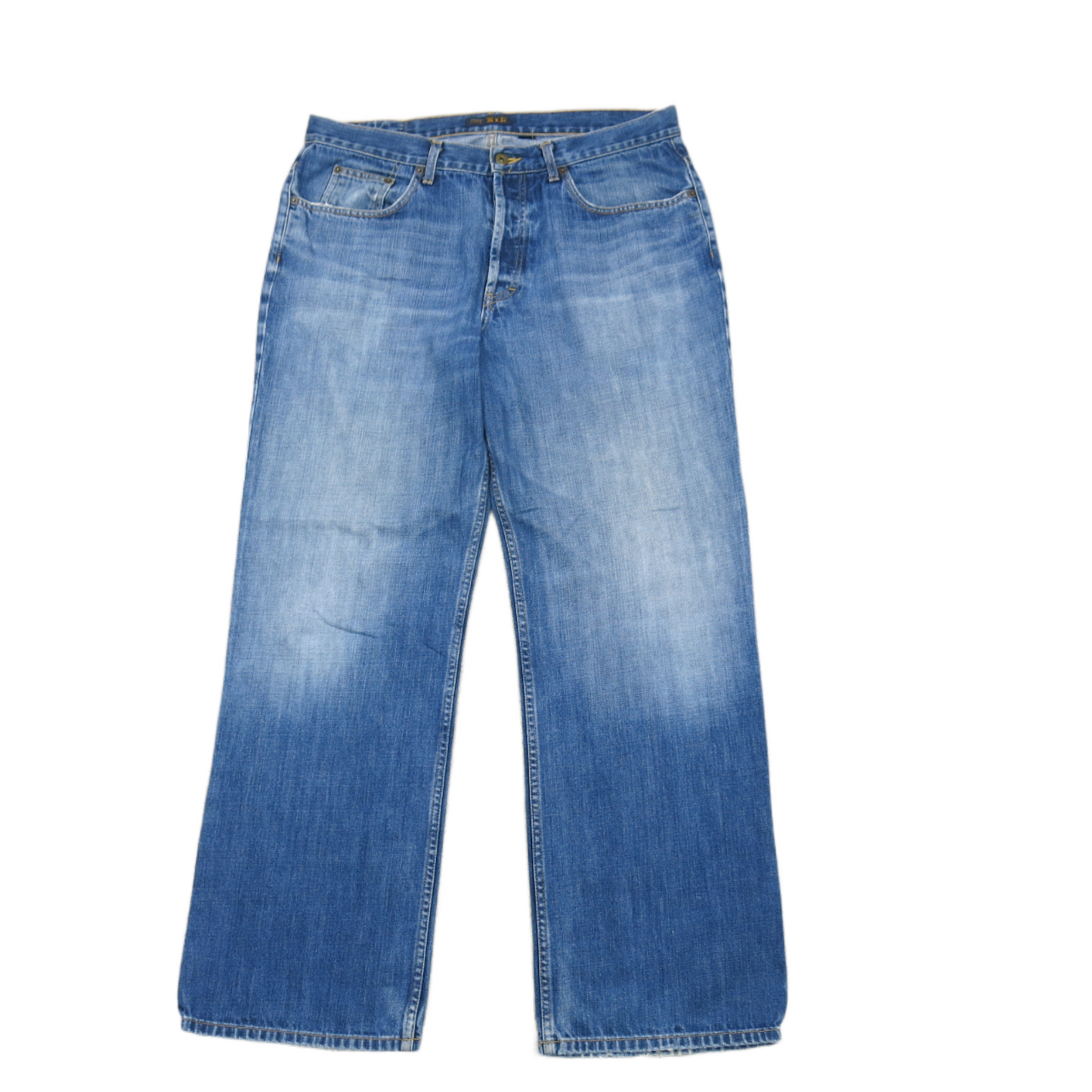 J. Crew Mens Jeans Wide Leg Denim High Rise 100% Cotton Blue Size W36XL32