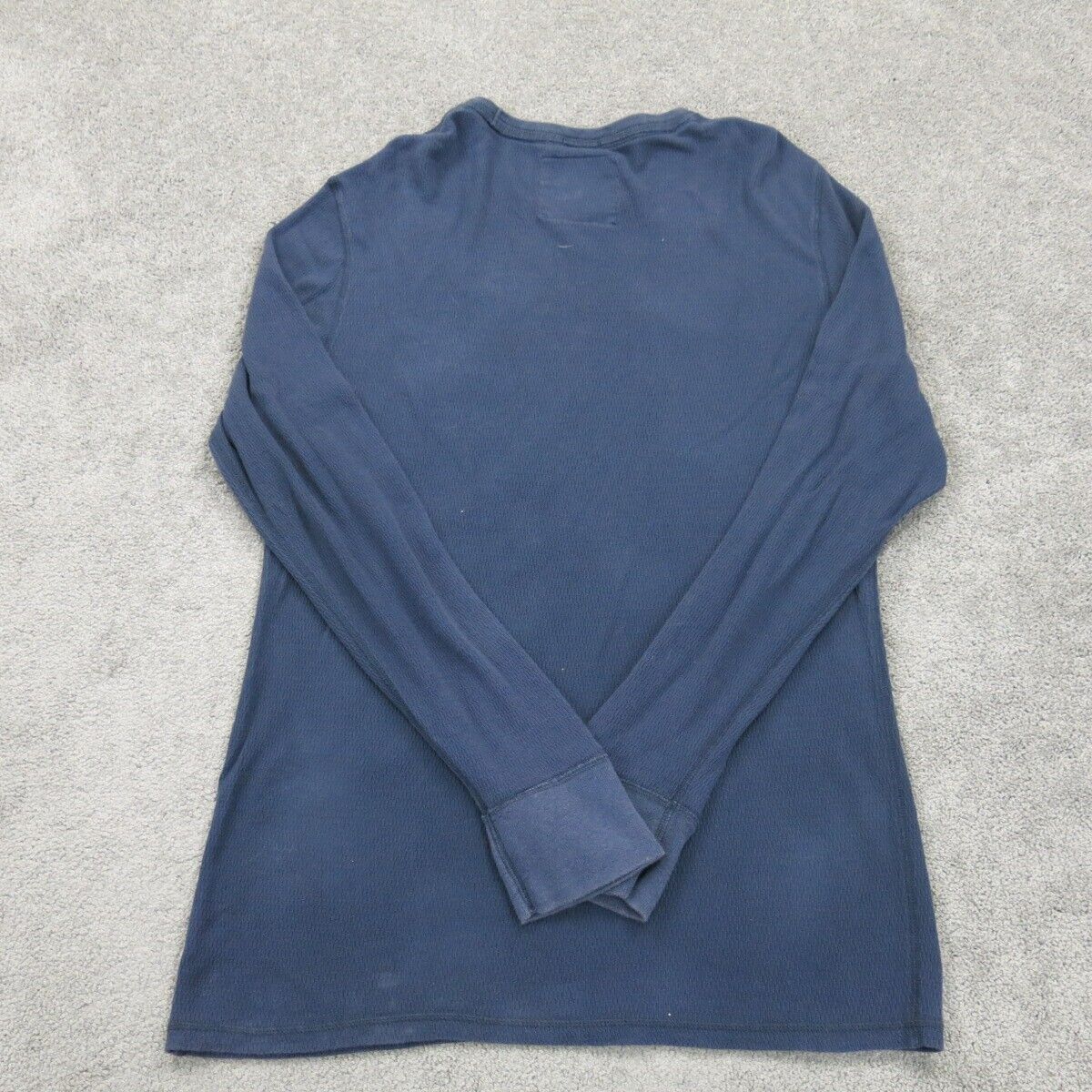 American Eagle Mens Pullover Sweater Knitted Round Neck Long Sleeve Blue Size XL