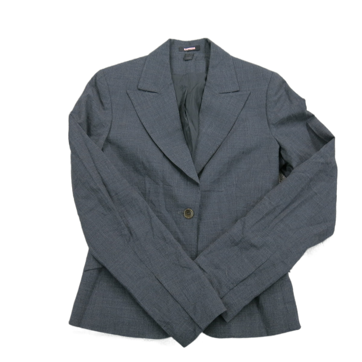 Express Womens Blazer Coat Jacket Single Breasted Long Sleeves Black Size 2