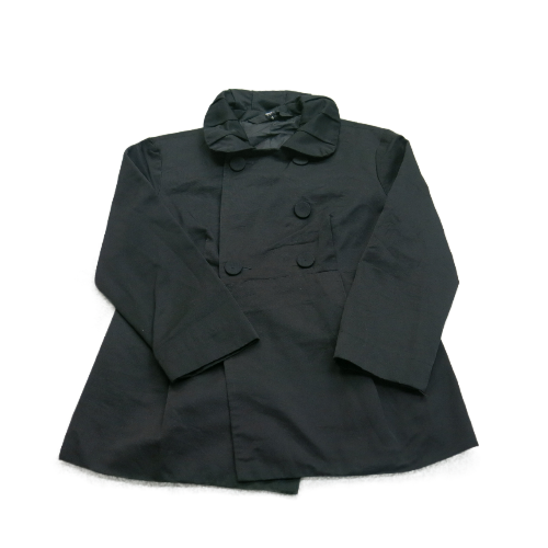 Massimo Womens Coat Jacket Double Breasted Long Sleeves Black Size Small