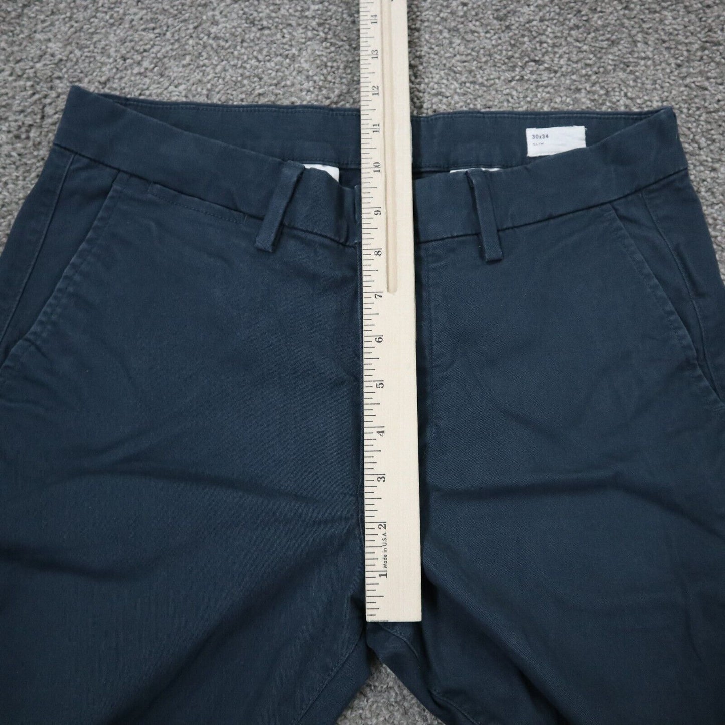 GAP Mens Pants Slim Straight Leg Chino Stretch Mid Rise Blue Size W30XL34