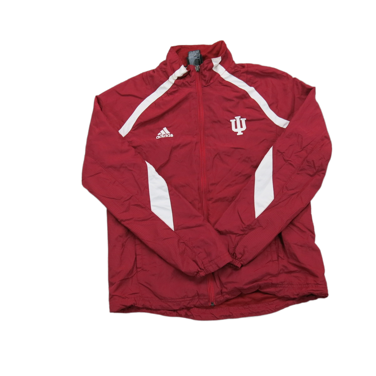Adidas Mens Activewear Jacket Mock Neck Team Performance Logo Red Size Small
