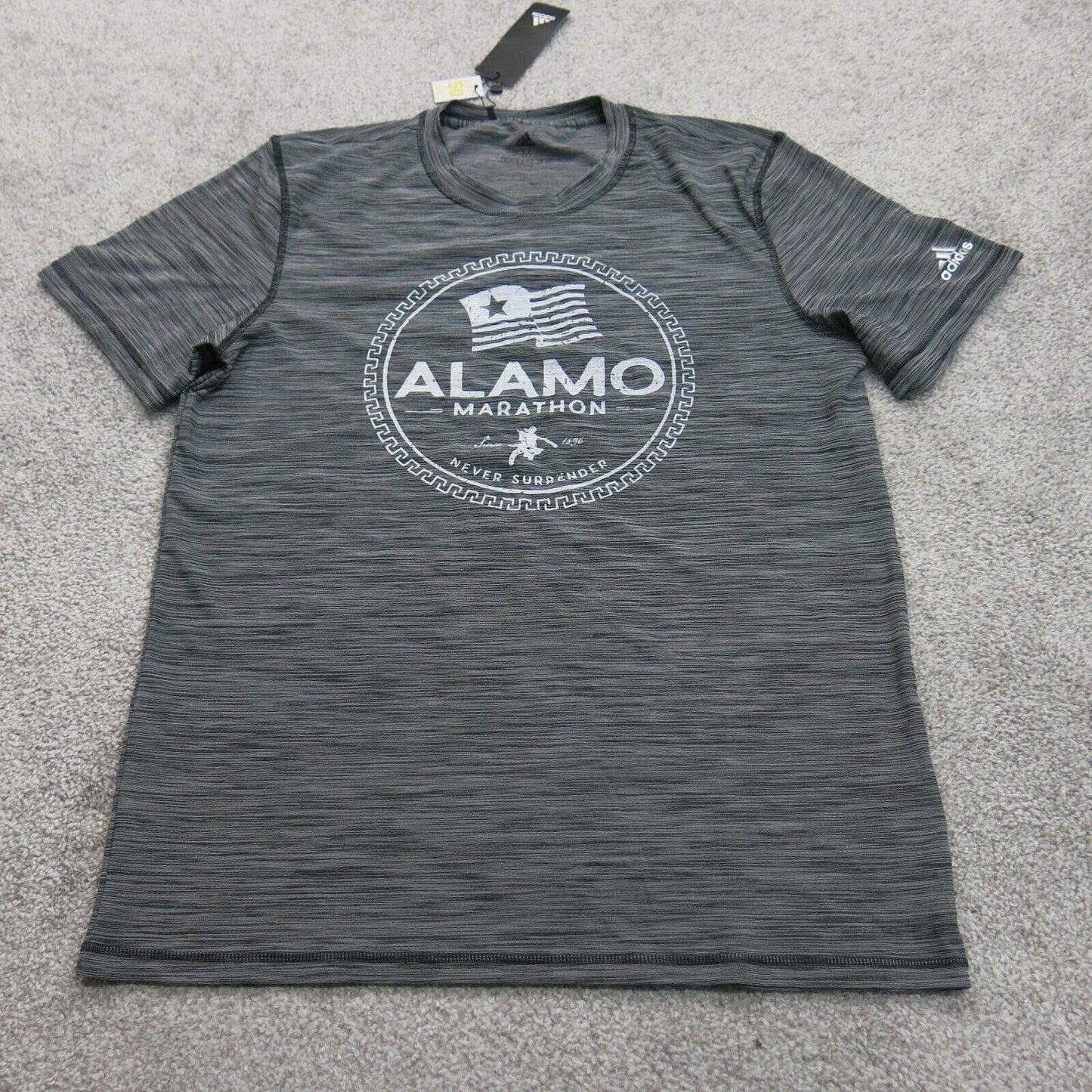 NWT Adidas Mens Graphic T Shirt Short Sleeves Crew Neck Logo Gray Size Medium