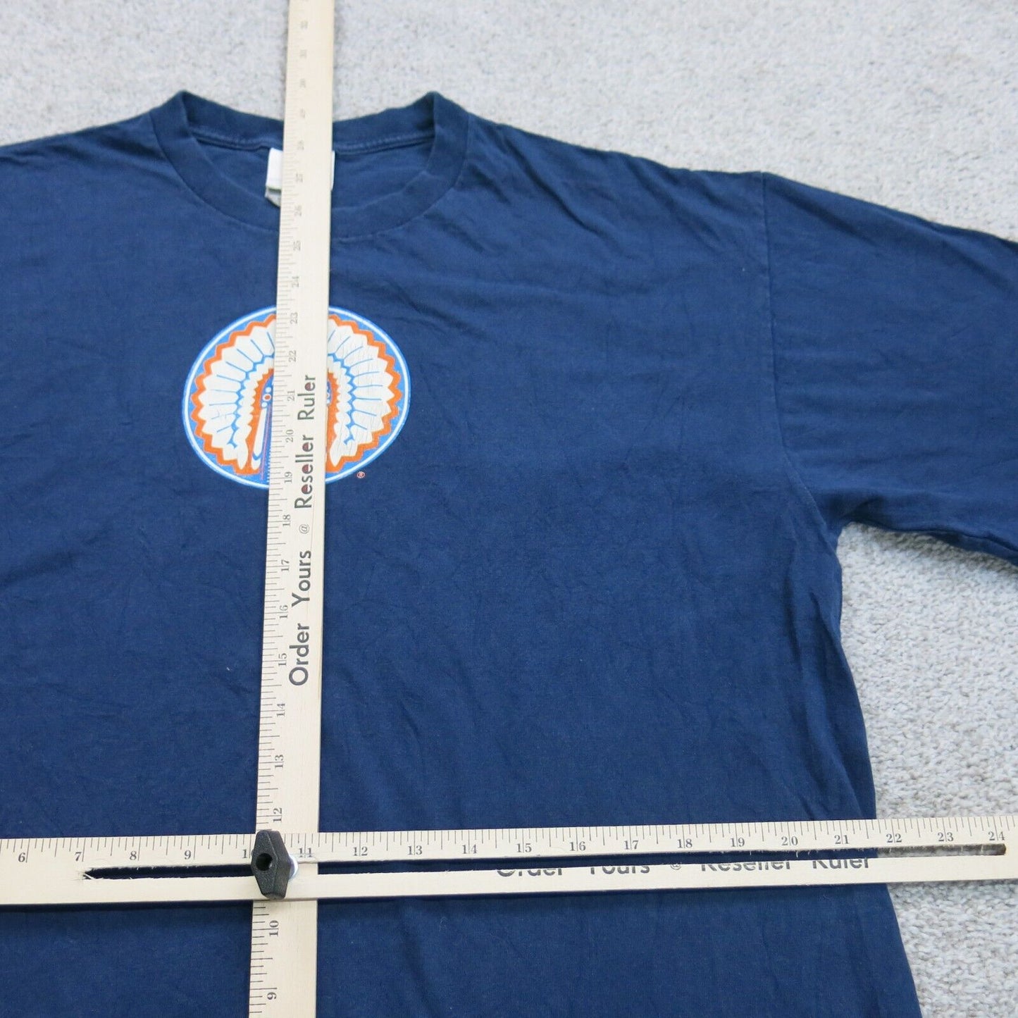 Nike Team Mens Graphic T Shirt Crew Neck Tee Short Sleeves Logo Blue Size Large