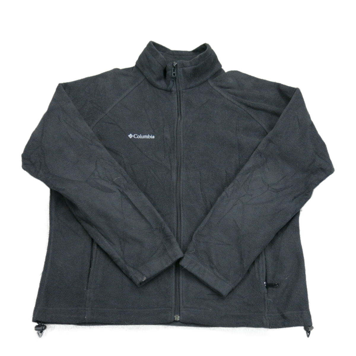 Columbia Womens Jacket Full Zip Up Fleece Jacket Long Sleeves Mock Neck Black XL