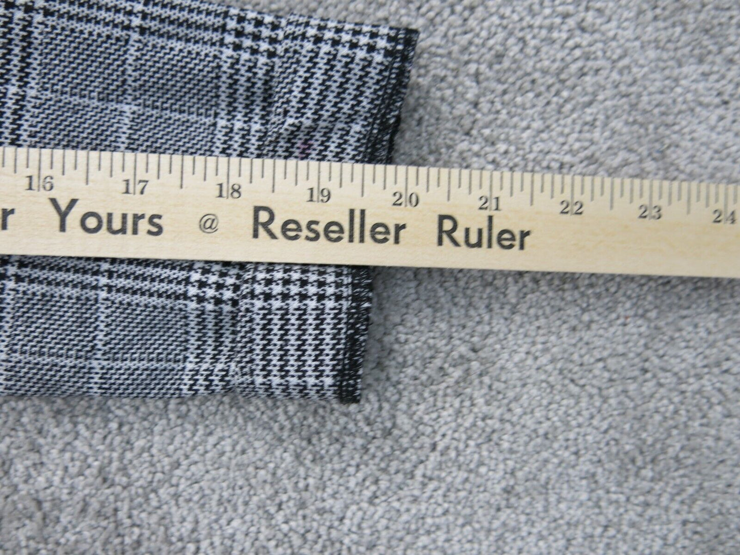 H&M Womens Tweed Blazer Coat Long Sleeve one Button Pockets Black White Size 12