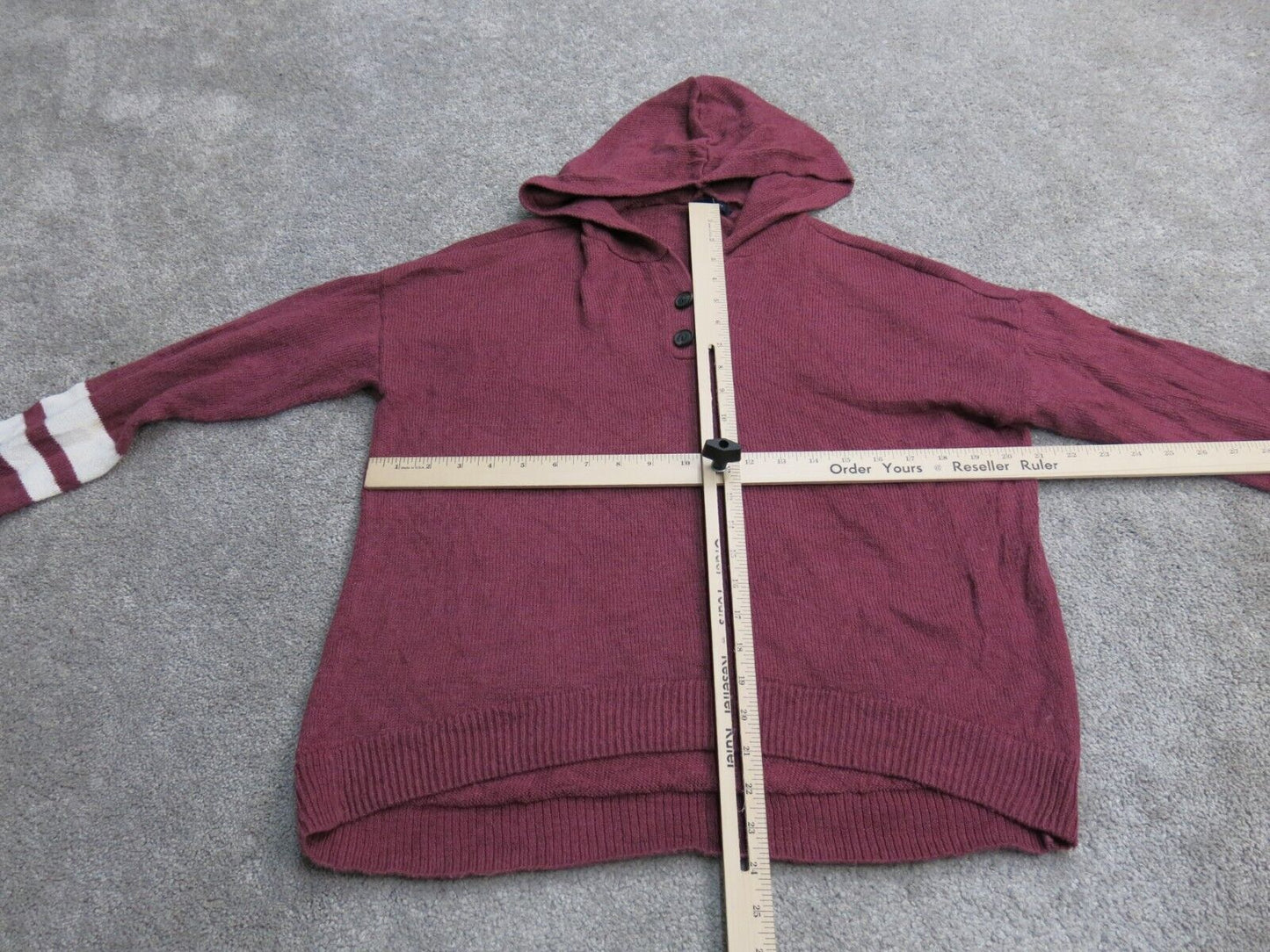 American Eagle Outfitter Womens Hooded Sweater Long Sleeves Red Size Small