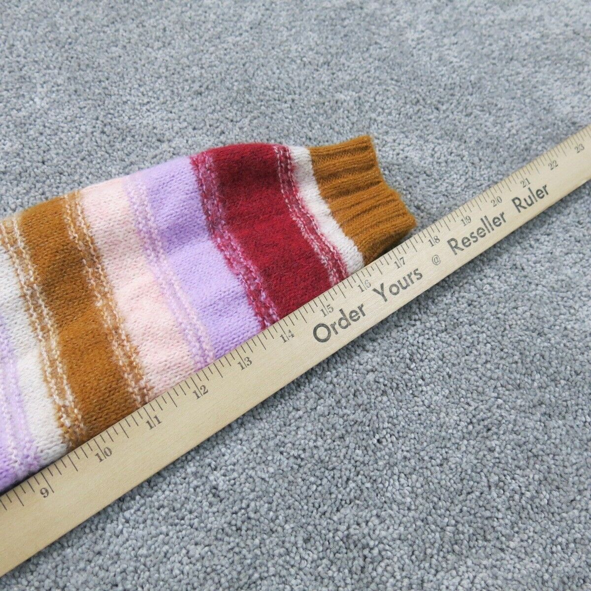 Gap Womens Pullover Knitted Sweater Mock Neck Striped Red Pink Yellow Size Small