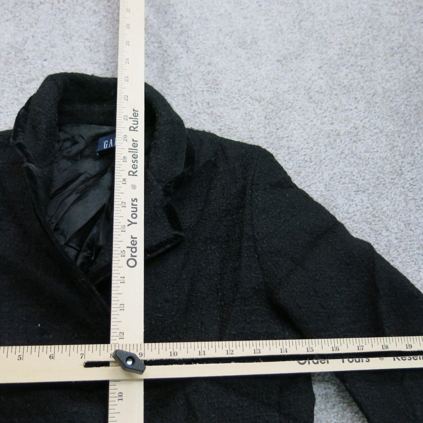 Gap Womens Blazer Coat Single Breasted Long Sleeve Pockets Buttons Black Size 1