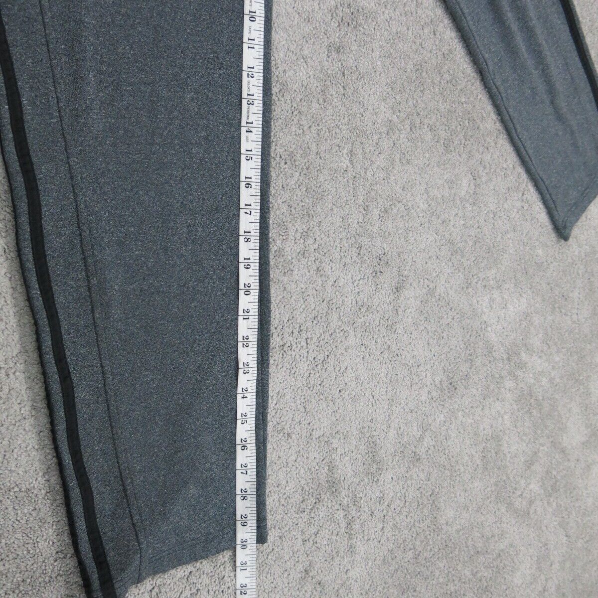Adidas Men Pant Mid Rise Stretch Elastic Waist Track Pant Gray Size Medium