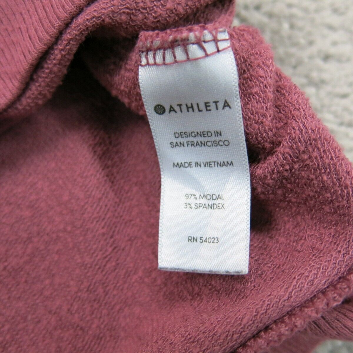 Athleta Womens Sweater Knitted Round Neck Long Sleeve Light Red Size X Small