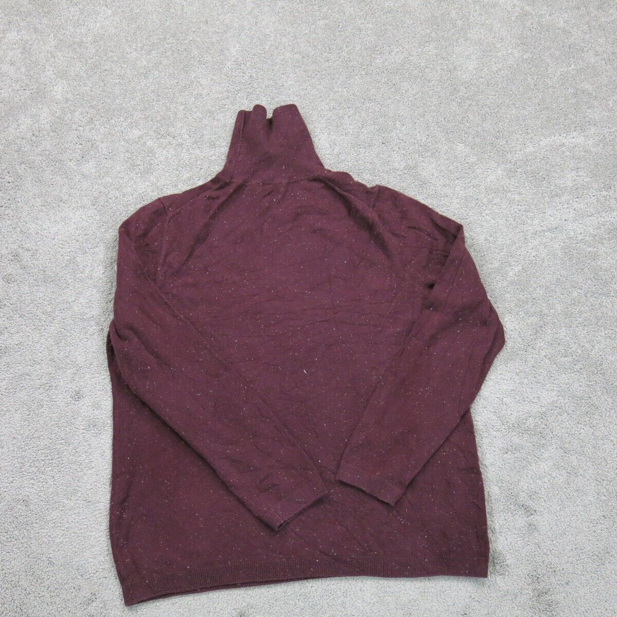Talbots Women Pullover Knitted Sweater High Neck Long Sleeves Brown Size X Large
