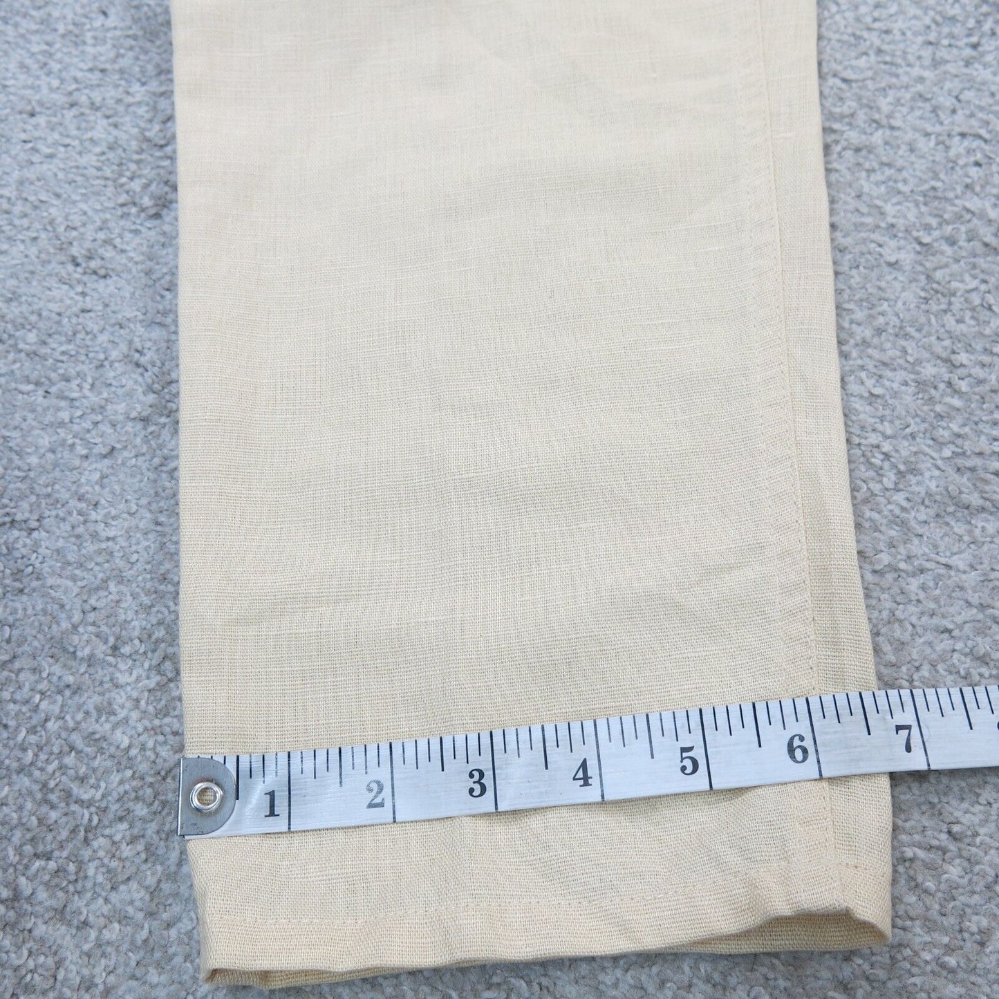 Talbots Womens Jeans Mid Rise Tapered Leg Stretch Flat Front Ivory Size 4