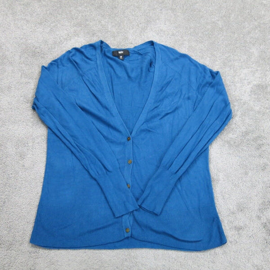 Mossimo Womens Knitted Cardigan Sweater Long Sleeves Blue Size Medium