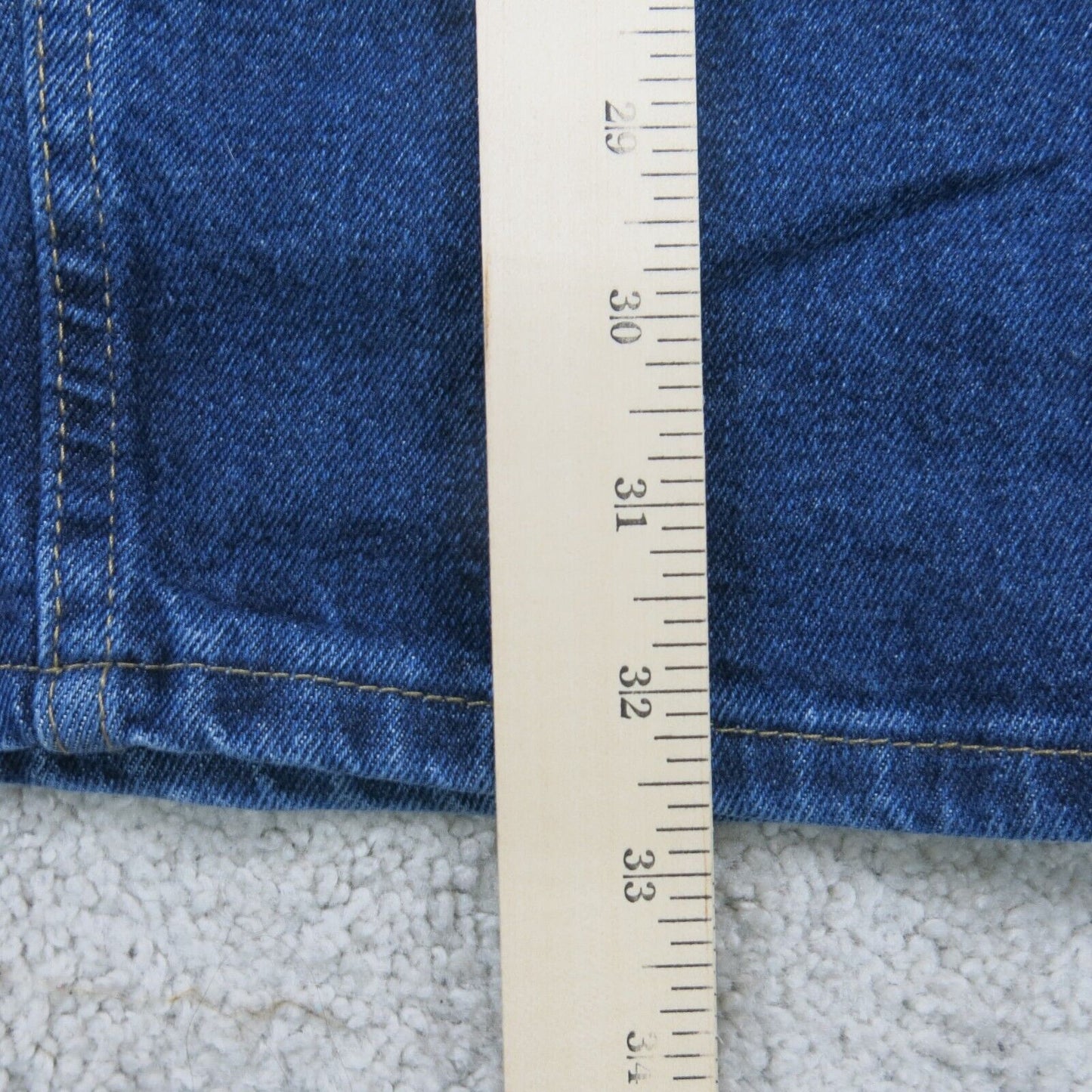 Wrangler Mens Jeans Straight Leg Denim Mid Rise 5 Pockets Blue Size W36XL32