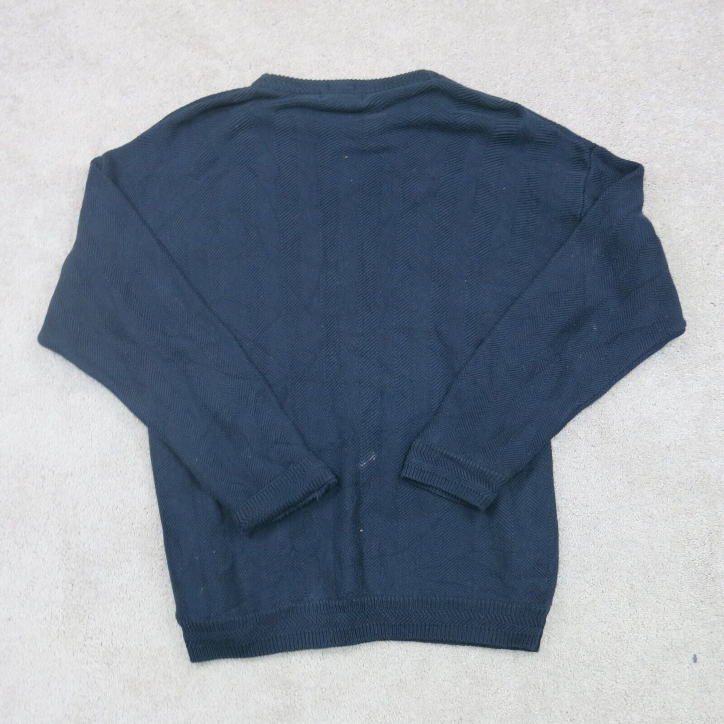 Chaps Ralph Lauren Mens Crew Neck Sweater Long Sleeves Navy Blue Size Large