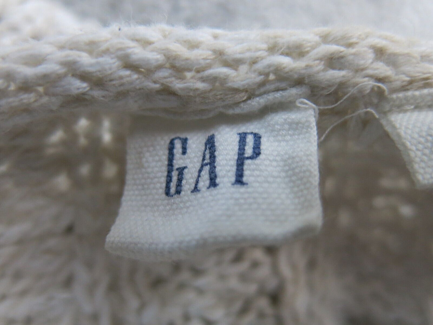 Gap Womens Pullover Sweater Knitted Round Neck Long Sleeve Ivory Size XS