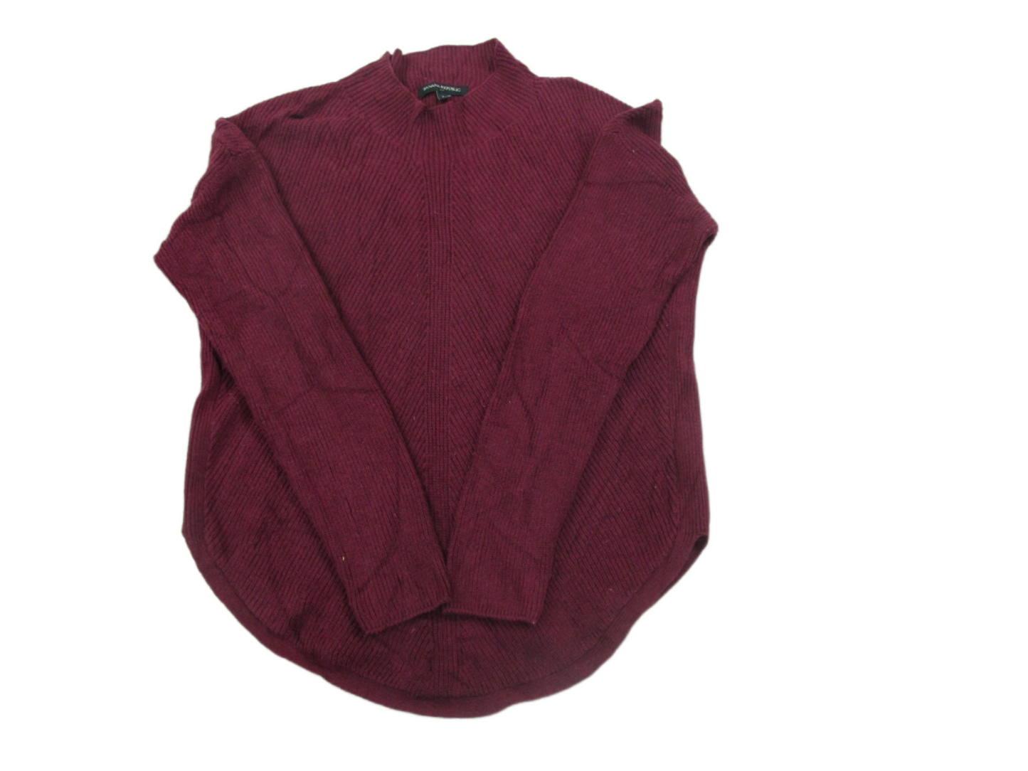 Banana Republic Womens  Knitted Sweater Long Sleeves Cotton Maroon Size Small