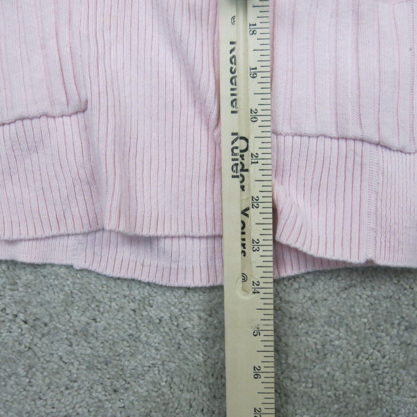 Tommy Hilfiger Womens Pullover Hooded Sweater Drawstring Pockets Light Pink SZ L