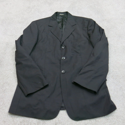 Banana Republic Mens Blazer Coat Jacket Long Sleeves Collard Black Size 385
