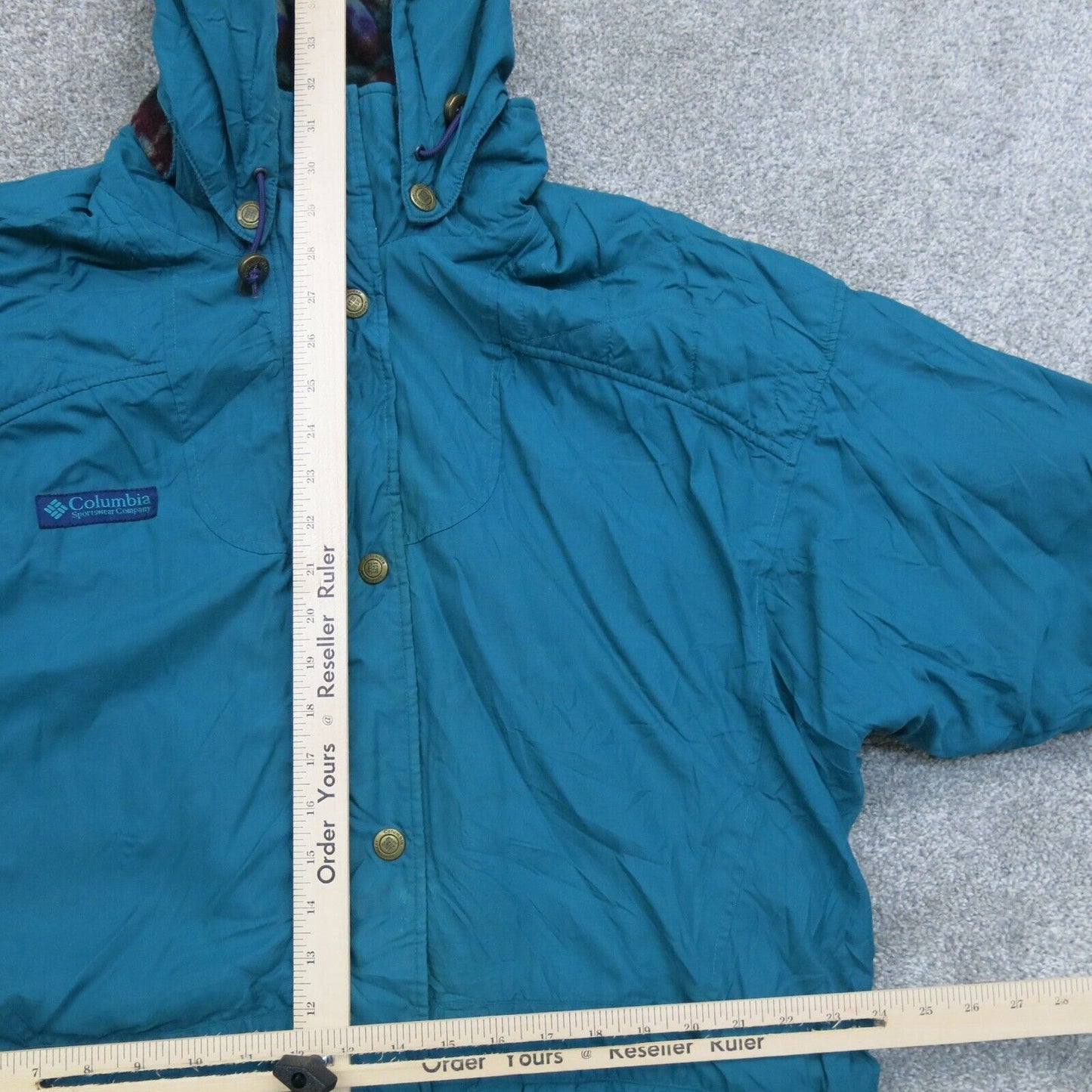 Columbia Sportswear Mens Windbreaker Hooded Coat Long Sleeve Blue Size Large