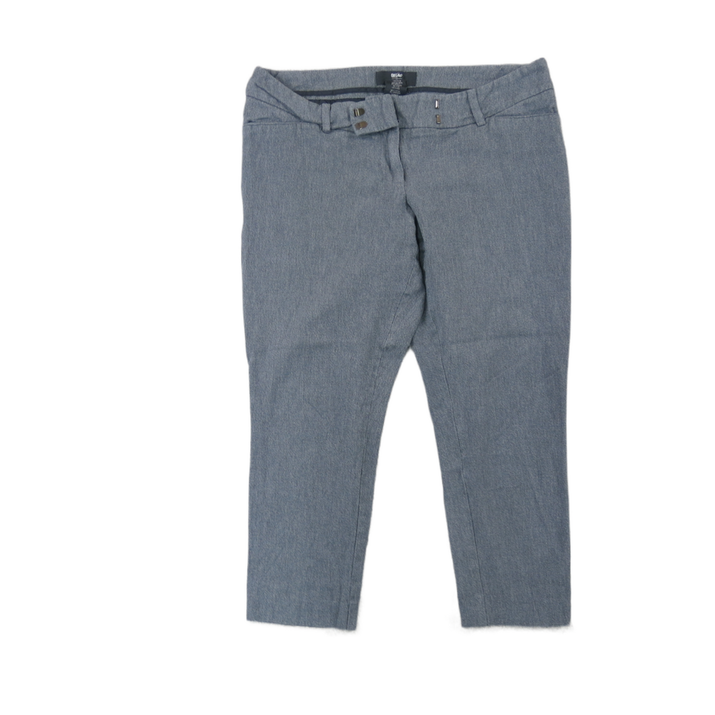 Mossimo Womens Pant Cropped Stretch Low Rise Flat Front Pockets Gray Size 10