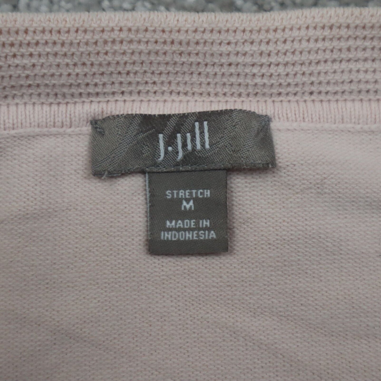 J .Jill Womens Cardigan Knitted Sweater Long Sleeves Pockets Pink Size Medium