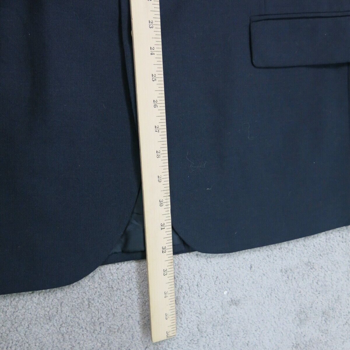Dockers Mens Blazer Coat Single Breasted Long Sleeves Pockets Navy Blue Size 44R