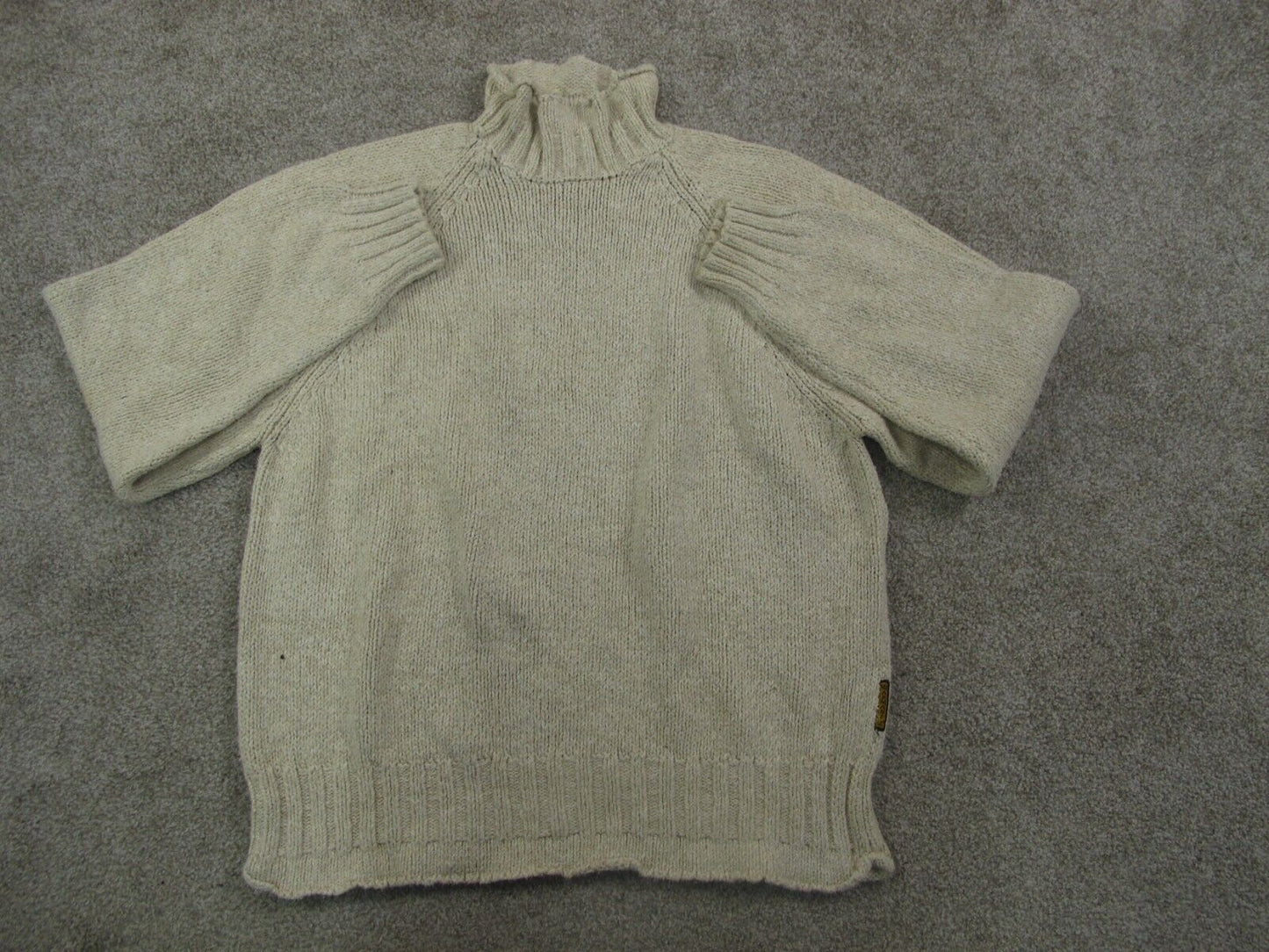 Armani Exchange Women Sweater Pullover High Neck Long Sleeves Ivory Size X Small