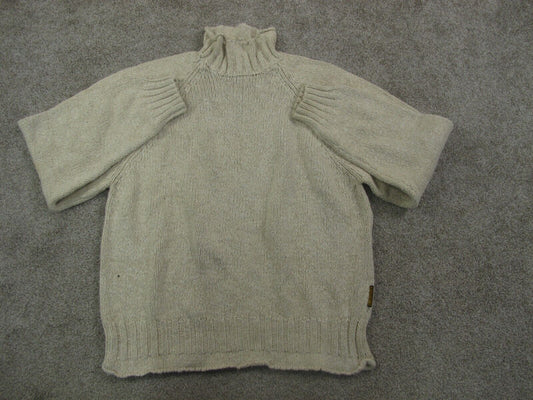 Armani Exchange Women Sweater Pullover High Neck Long Sleeves Ivory Size X Small