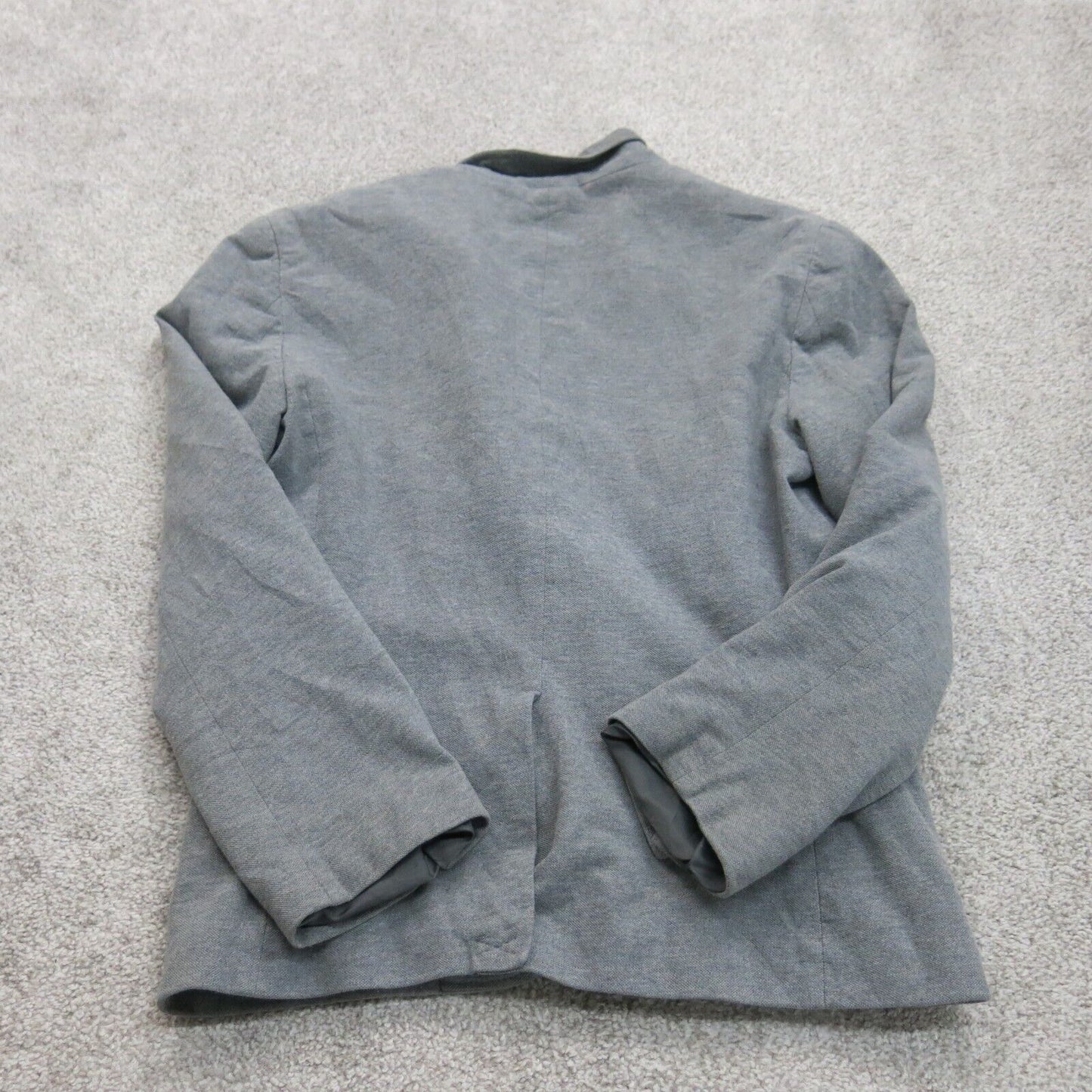 H&M Womens Blazer Coat Single Breasted Long Sleeves Pockets Gray Size 36 Regular