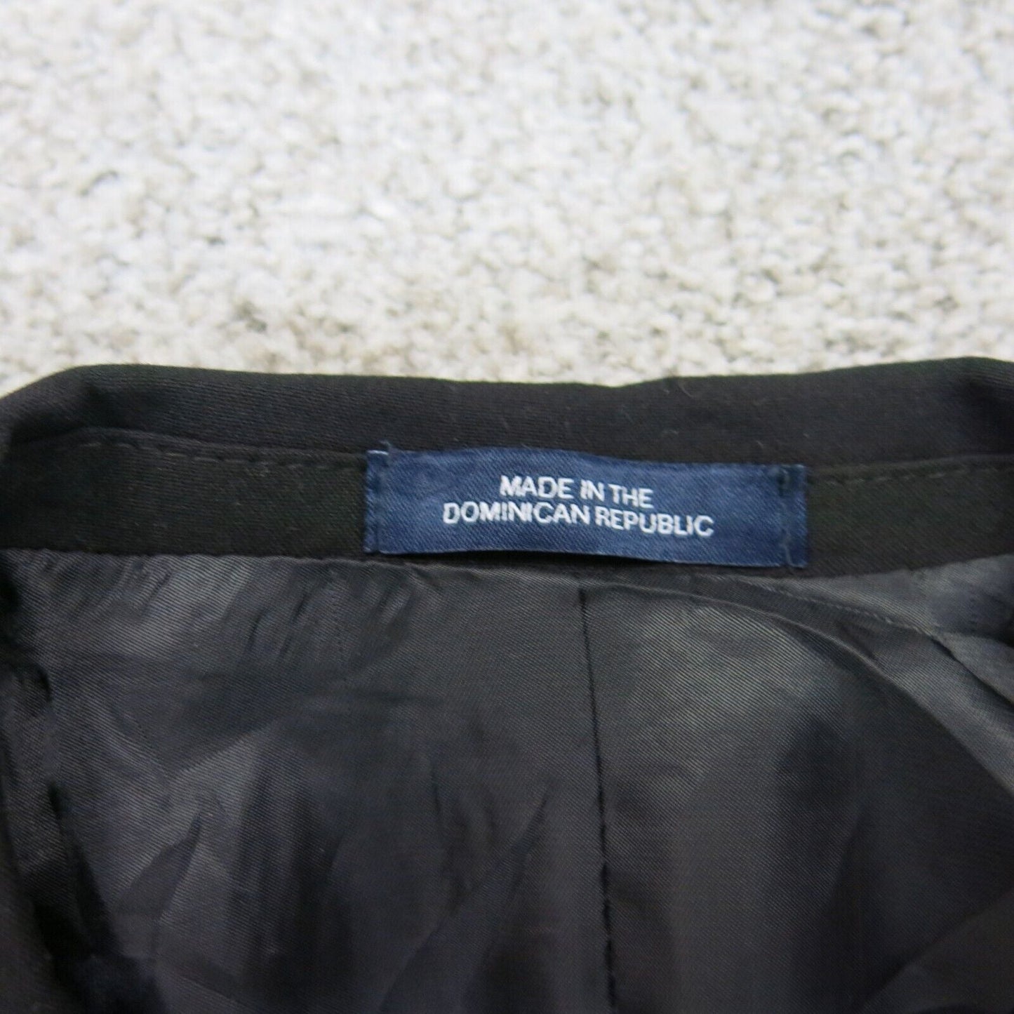 Chaps Mens Blazer Coat Single Breasted Pockets Long Sleeve Black Size 18 Reg