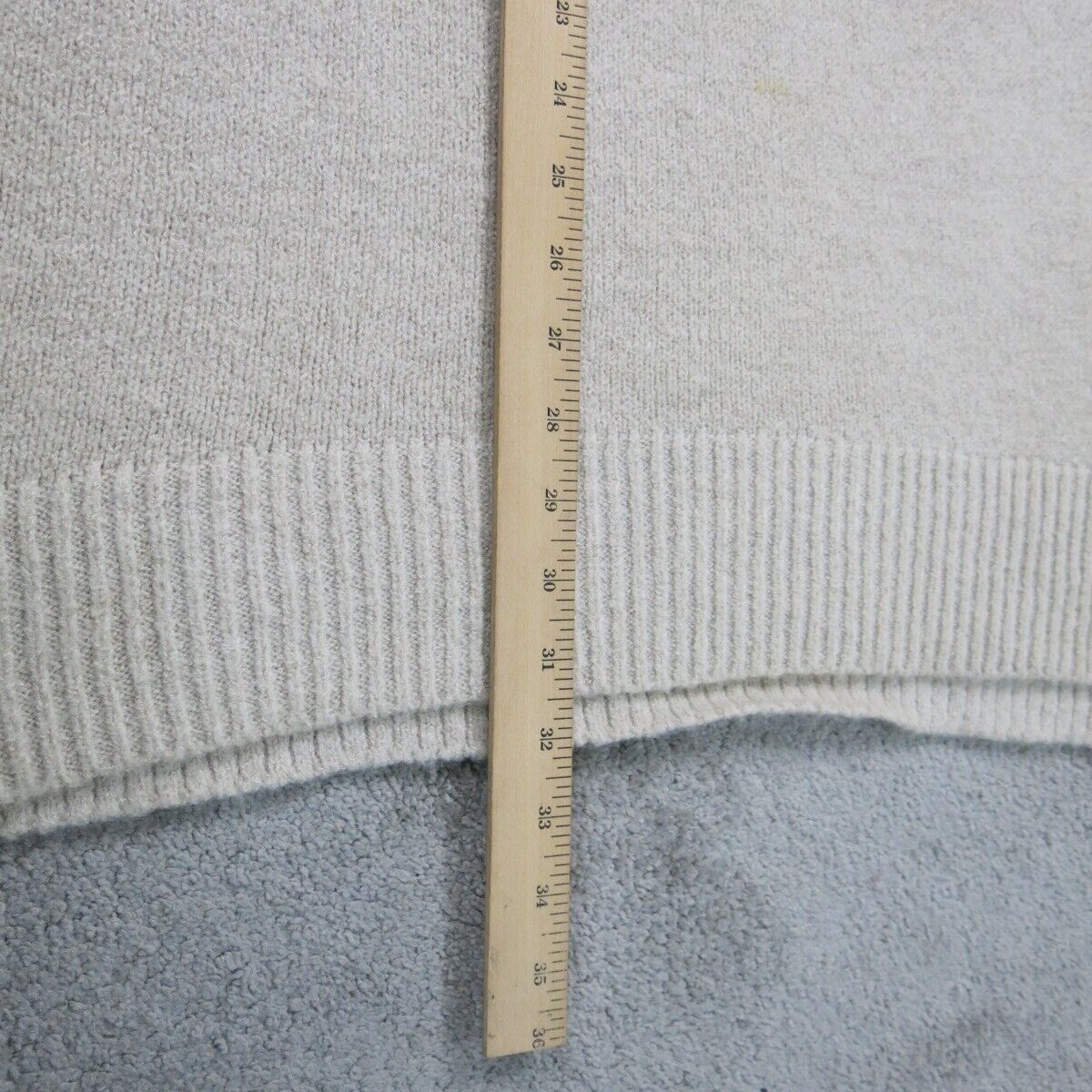 Zara Knit Womens Pullover Sweater Knitted Long Sleeves High Neck White SZ Small