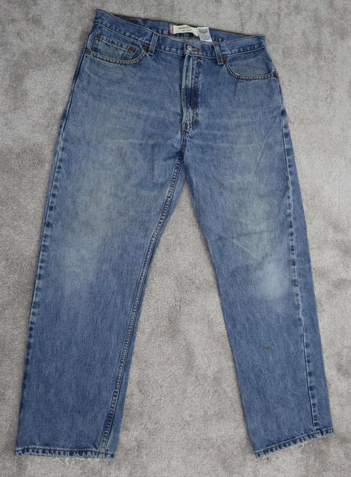 Levi s 505 Jeans Women s Size 36 Blue Stretch Regular Fit Straight Denim Jeans
