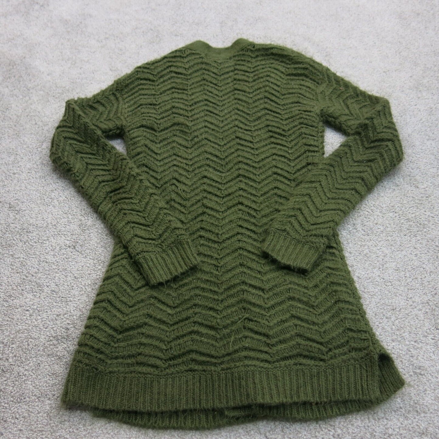 Mossimo Womens Cardigan Jacket Sweater Shawl Neck Knitted Long Sleeve Green S
