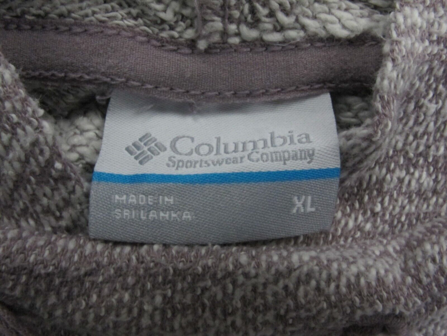 Columbia Womens Pullover Hooded Sweater Long Sleeves Purple White Size X Large
