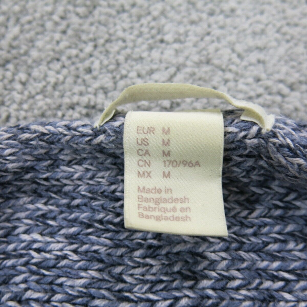 H&M Womens Pullover Sweater Knitted Half Sleeve Boat Neck Gray Size Medium