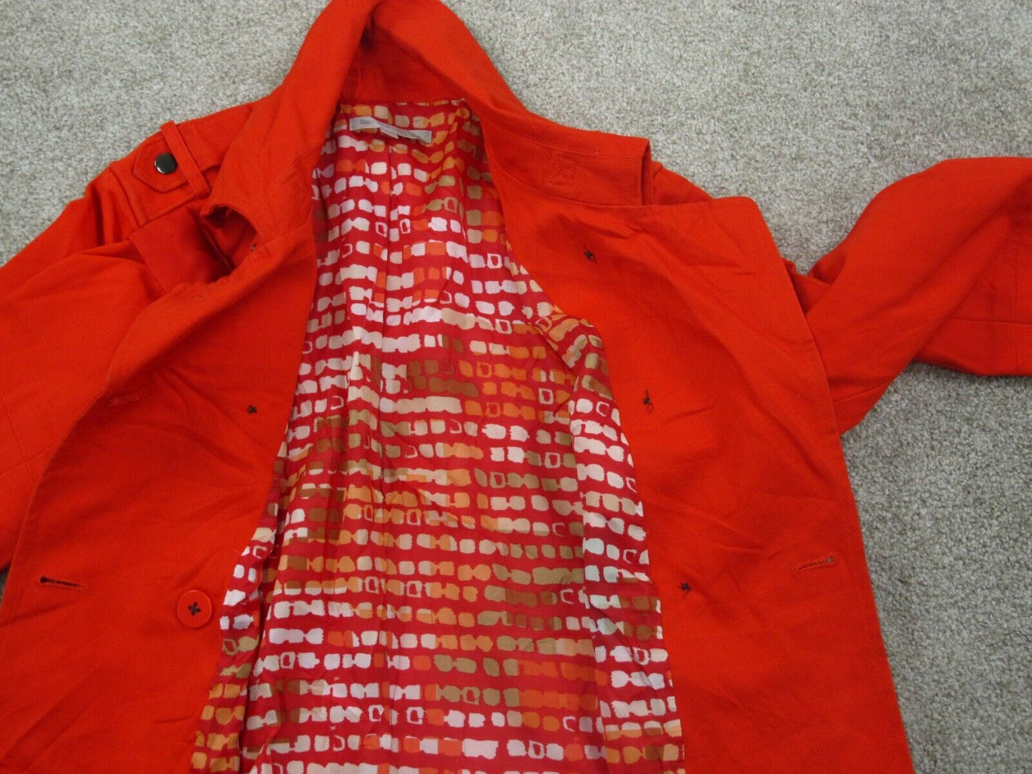GAP Womens Pea Coat Long Sleeves Double Breasted Pockets Red Size Medium