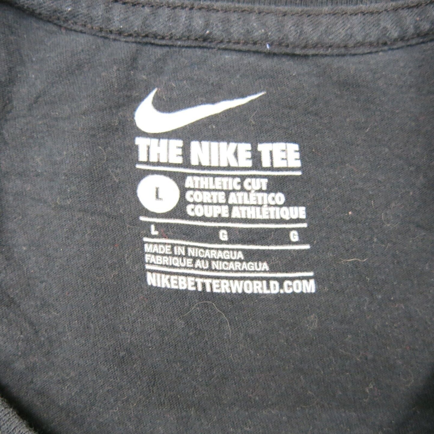 The Nike Mens T Shirt Short Sleeves Crew Neck Graphic Print Black Size Large
