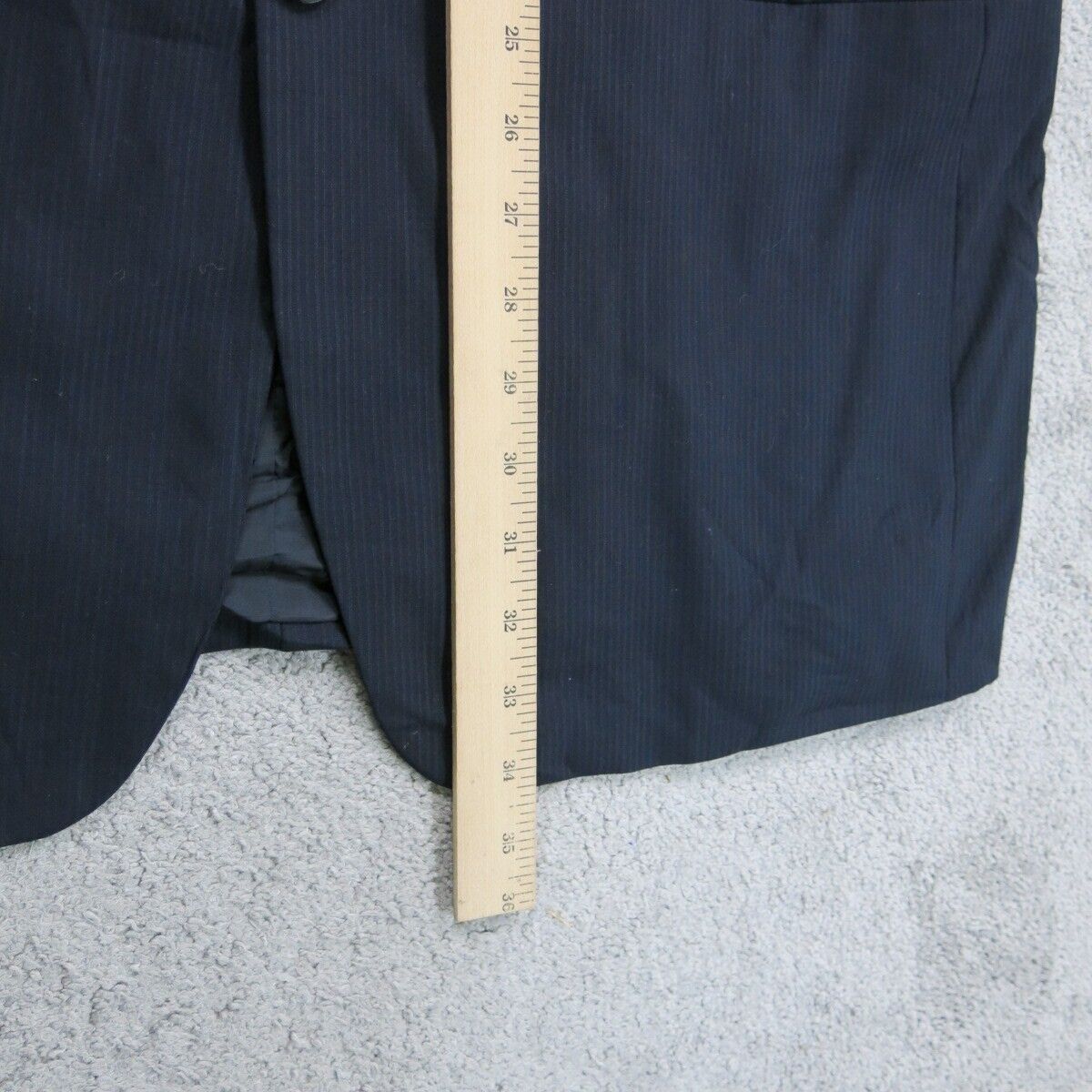 BOOS Hugo Boss Mens Long Blazer Coat Single Breasted Pockets Black Size 42R