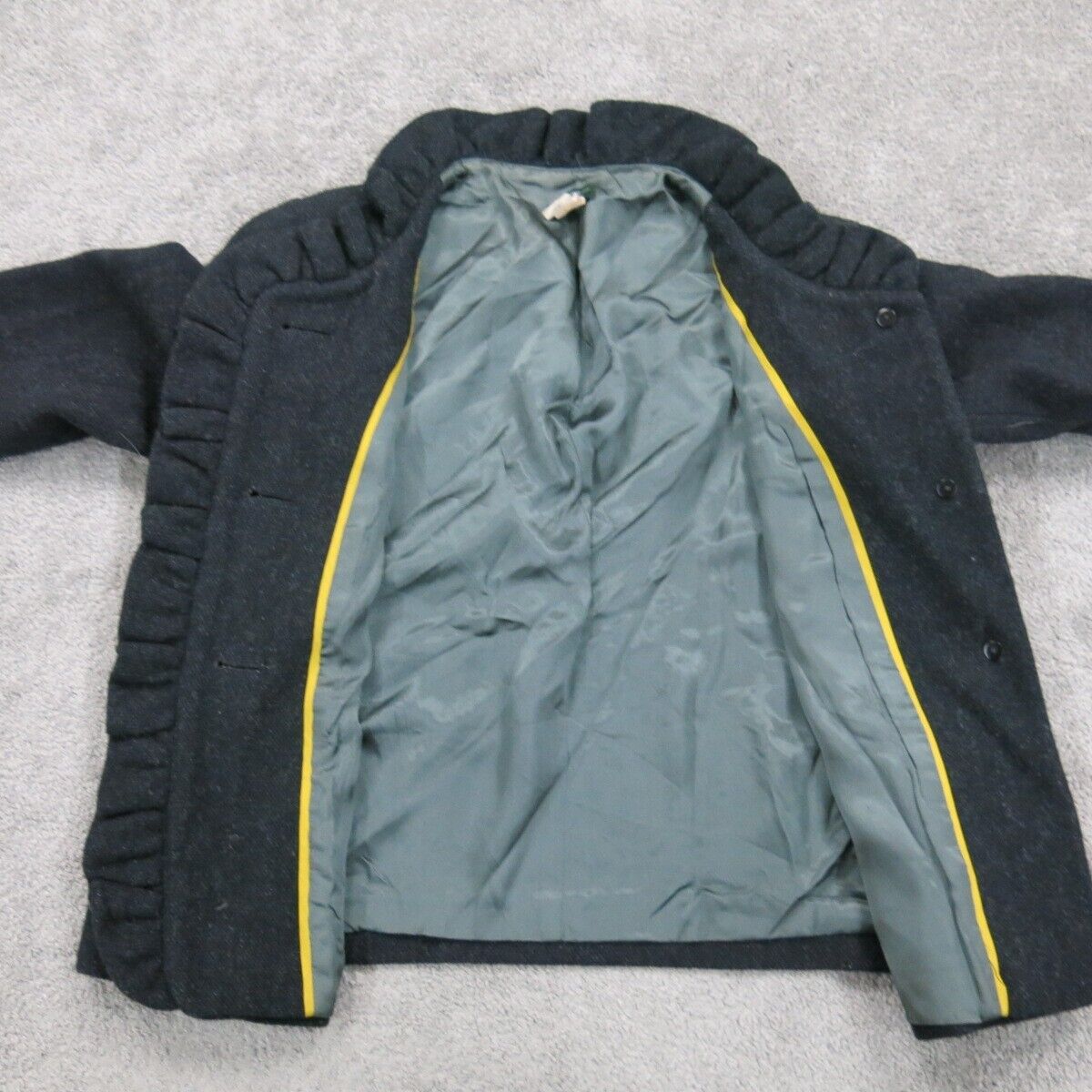 J .Crew Womens Shirt Jacket Single Breasted 100% Wool Long Sleeves Black Size 2