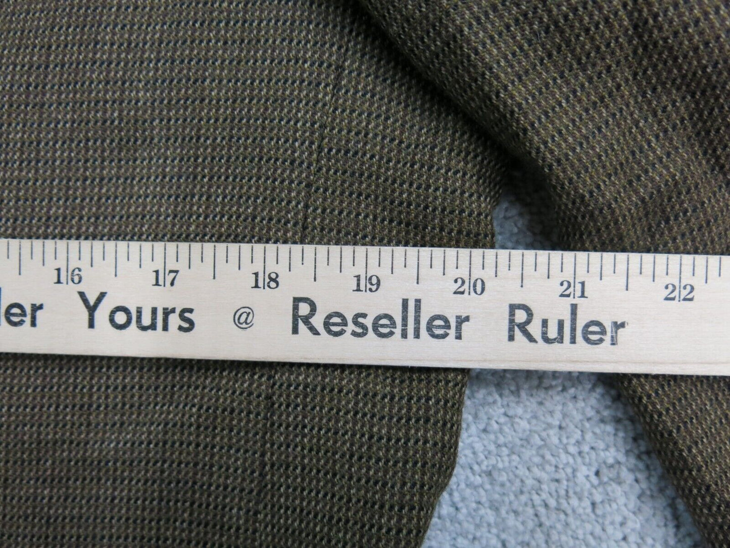 Chaps Mens Blazer Coat Single Breasted Long Sleeves Pockets Clay Green Size 40R