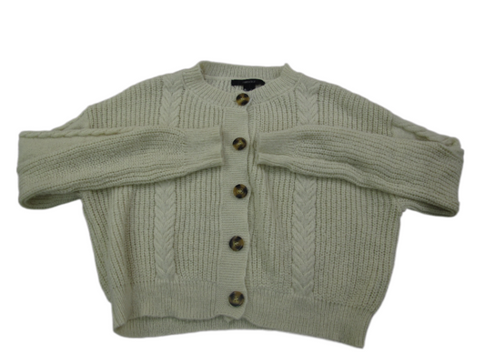 Forever 21 Womens Crop Cardigan Sweater Long Sleeves Knitted Aqua Green Size S