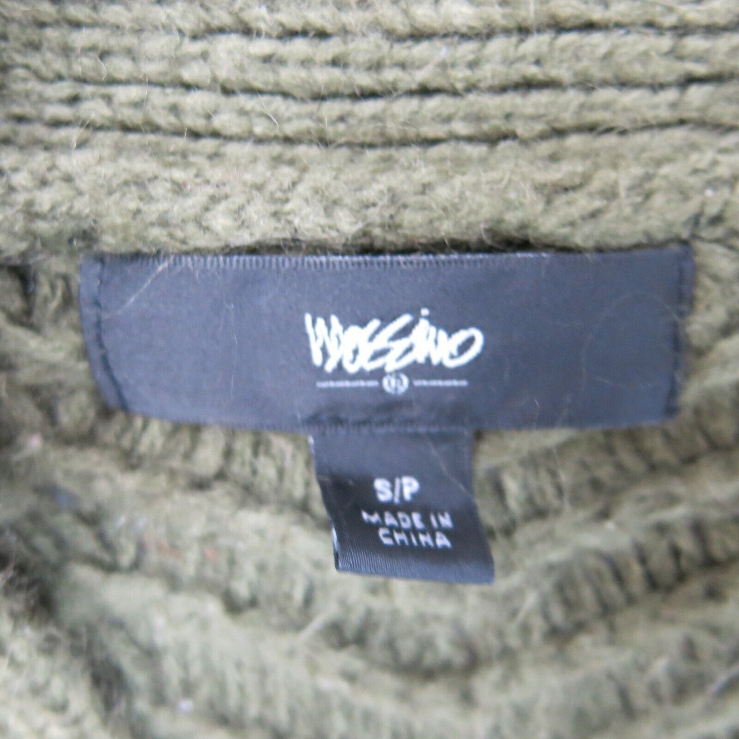 Mossimo Womens Cardigan Jacket Sweater Shawl Neck Knitted Long Sleeve Green S