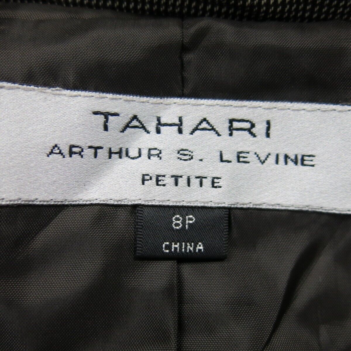 Tahari Women Blazer Coat Single Breasted Long Sleeves Front Button Brown Size 8P