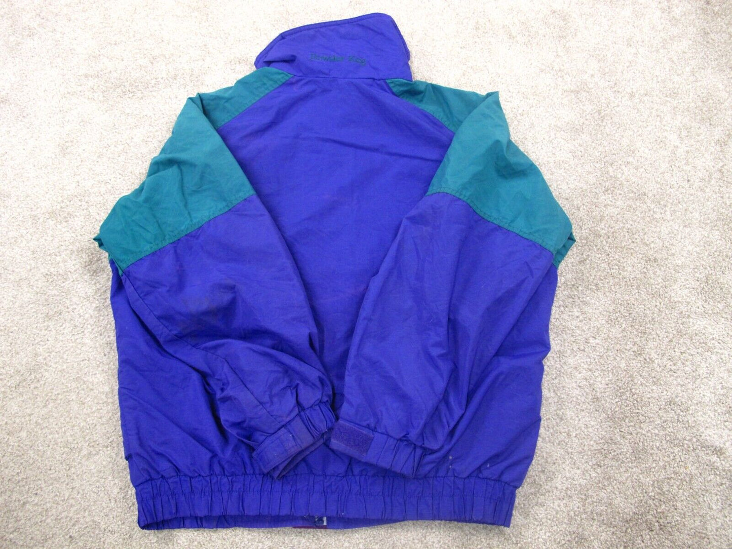 Columbia Sportswear Womens Windbreaker Jacket Full Zip Redial Sleeve Blue Size M