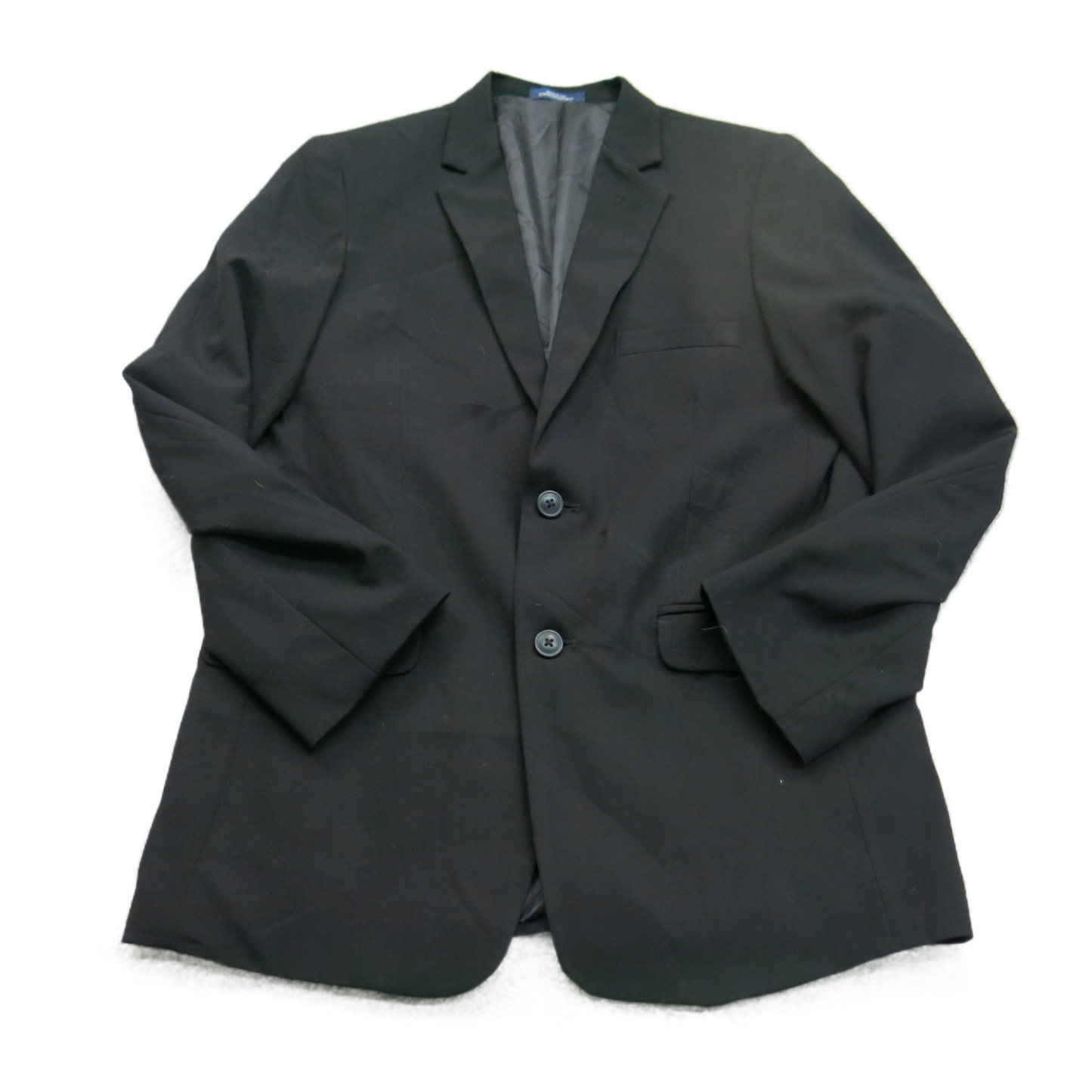 Chaps Mens Blazer Coat Single Breasted Pockets Long Sleeve Black Size 18 Reg