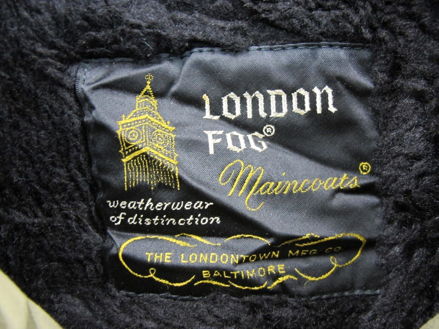 London Fog Mens Sherpa Coat Long Sleeves Pockets Solid Beige Size 38 Reg