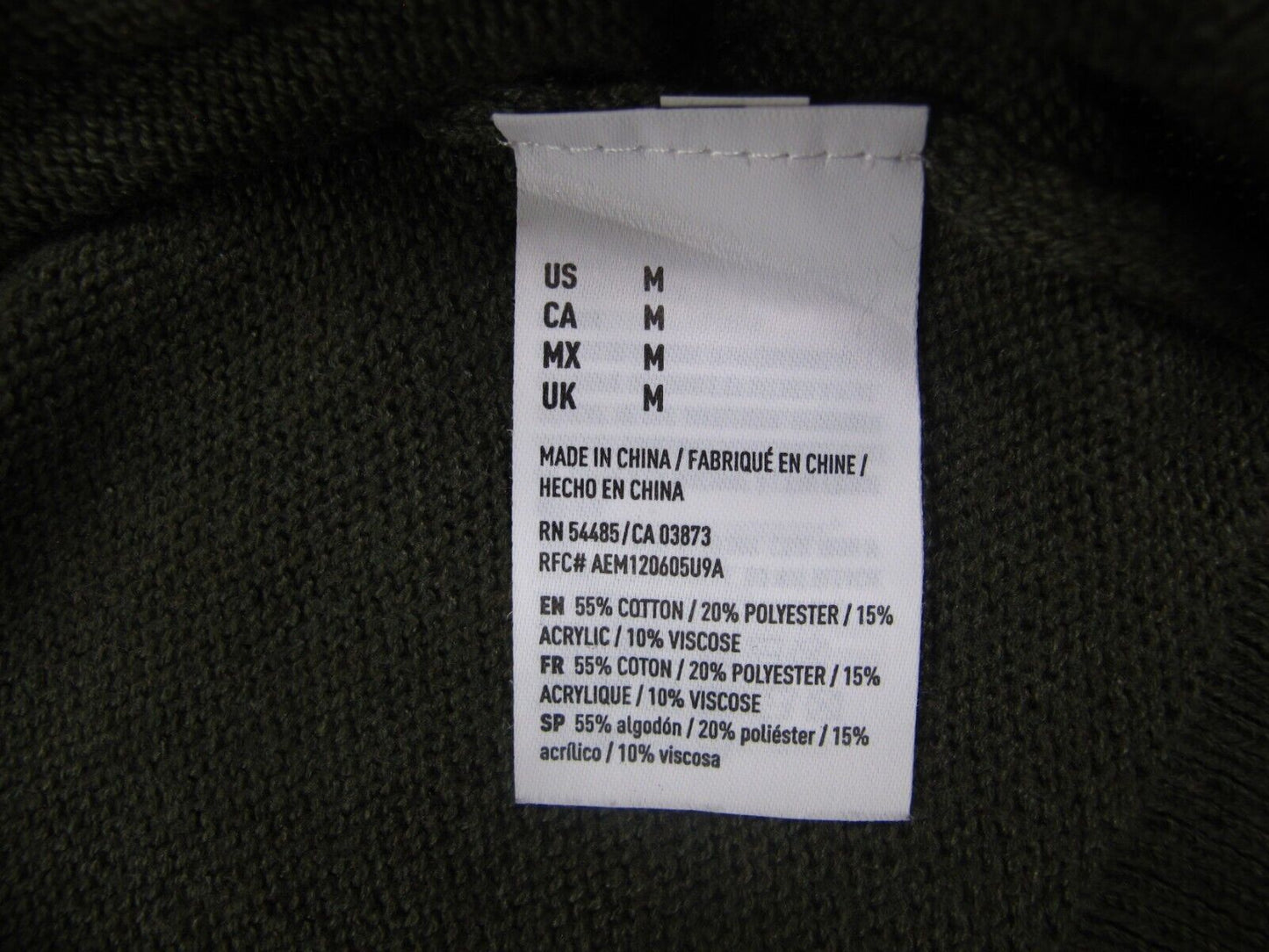 American Eagle Outfitter Womens Pullover Sweater Long Sleeves Olive Green Size M
